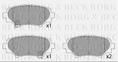 BORG & BECK bbp2458 -  Комплект тормозных колодок, дисковый тормоз